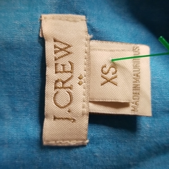 J Crew Collared Aqua Cotton Dress Shirt Size XSmall - Picture 4 of 4